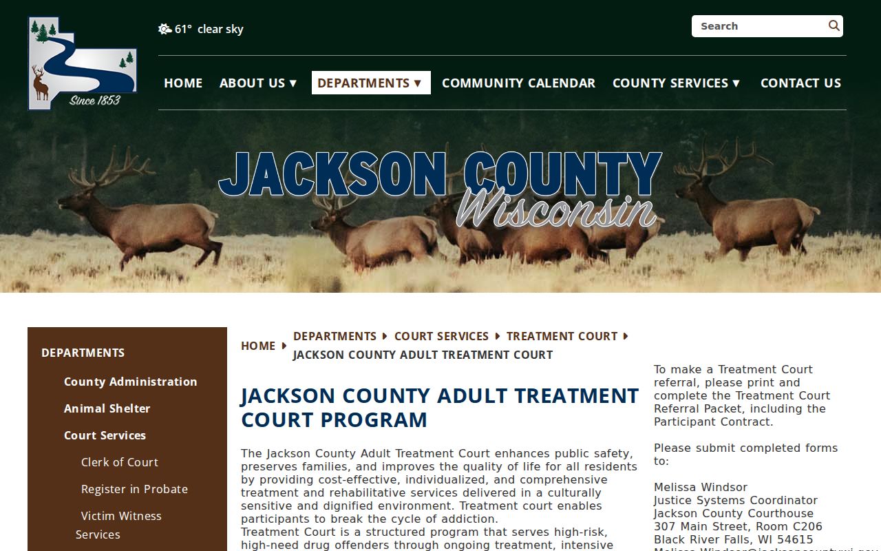Jackson County court dates for Adult Treatment Court